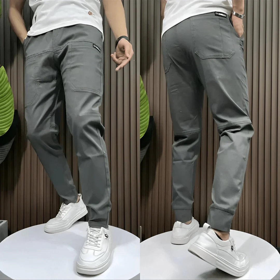 Pantalon cargo homme élastique flexible coupe décontractée
