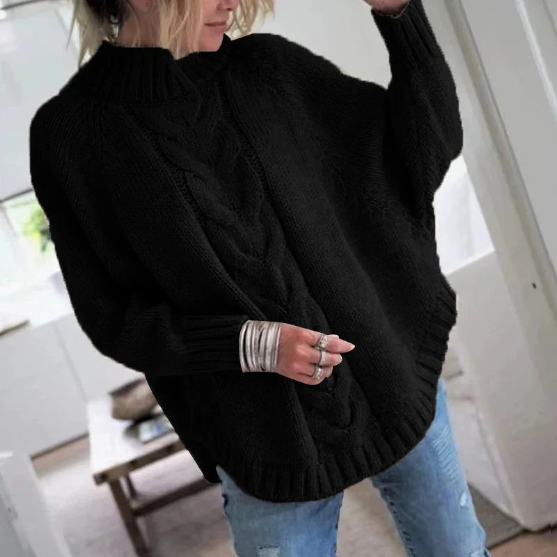 Pull en Laine Col Montant Torsadé pour Femme