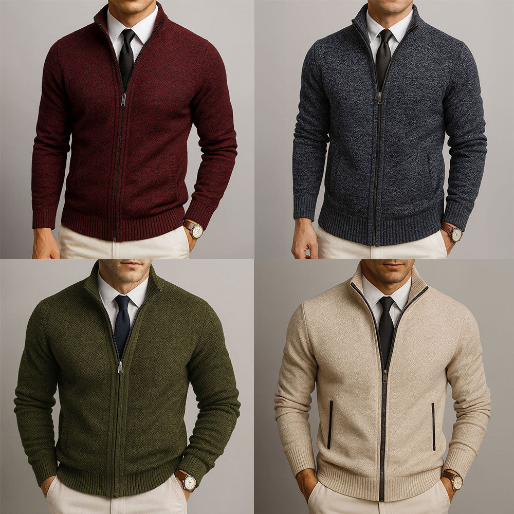 Cardigan homme laine coupe ajustée élégance raffinée hiver