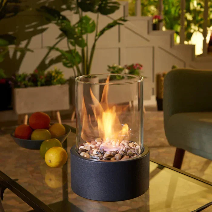 Přenosná moderní stolní lampa s plamenem do interiéru i exteriéru