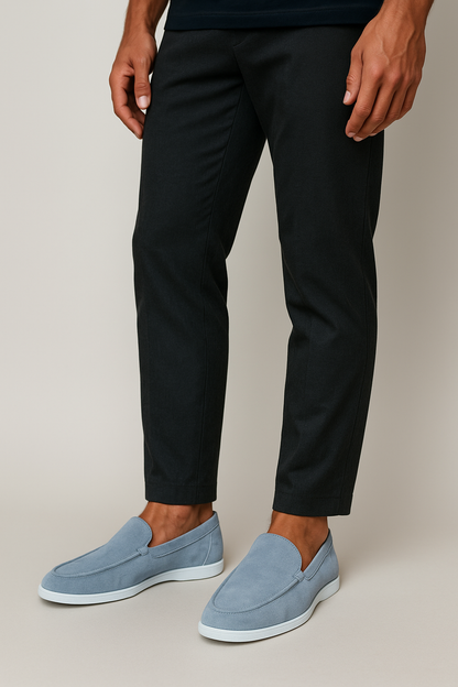Mocassins homme daim coupe classique semelle souple élégants