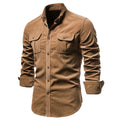 Camisa de pana de corte ajustado para hombre