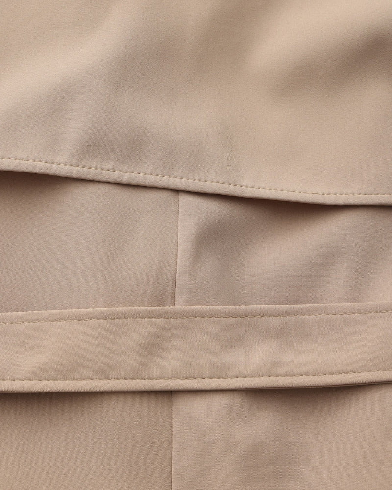Trench-Coat Ceinture Amovible Larges Revers pour Femme