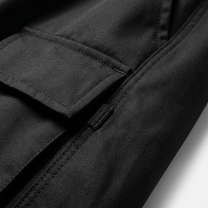 Pantalon Cargo en Coton Jambe Large Taille à Cordon pour Femme