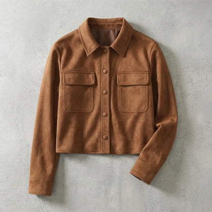 Veste en Suédine Design Raffiné pour Femme
