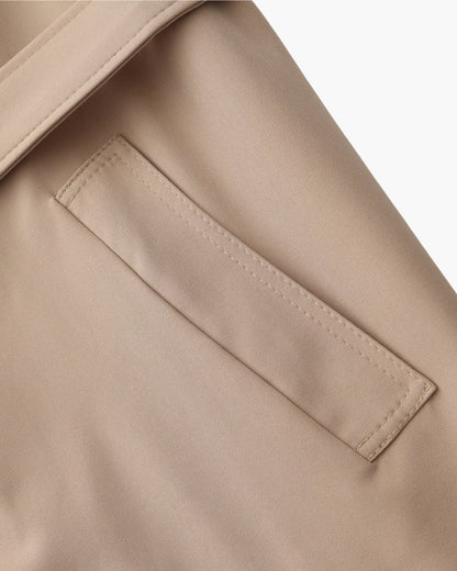 Trench-Coat Ceinture Amovible Larges Revers pour Femme