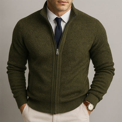 Cardigan homme laine coupe ajustée élégance raffinée hiver