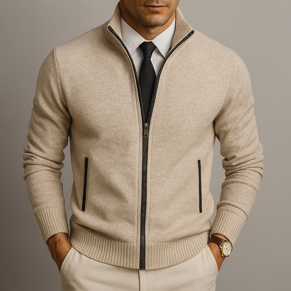 Cardigan homme laine coupe ajustée élégance raffinée hiver