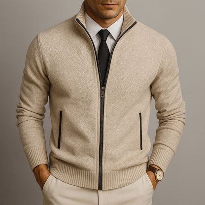 Cardigan homme laine coupe ajustée élégance raffinée hiver