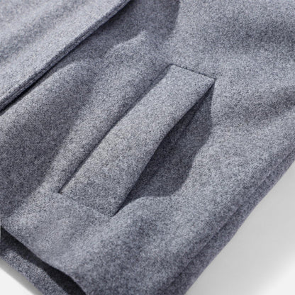 Manteau Court Col Haut Structuré Épaules Tombantes pour Femme