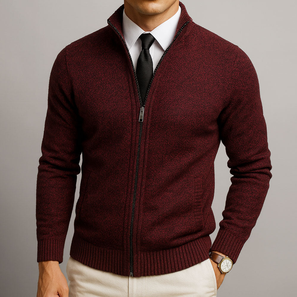 Cardigan homme laine coupe ajustée élégance raffinée hiver