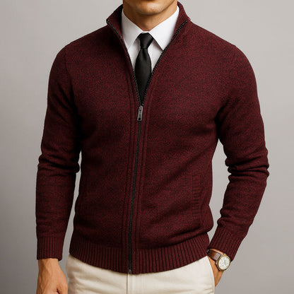 Cardigan homme laine coupe ajustée élégance raffinée hiver