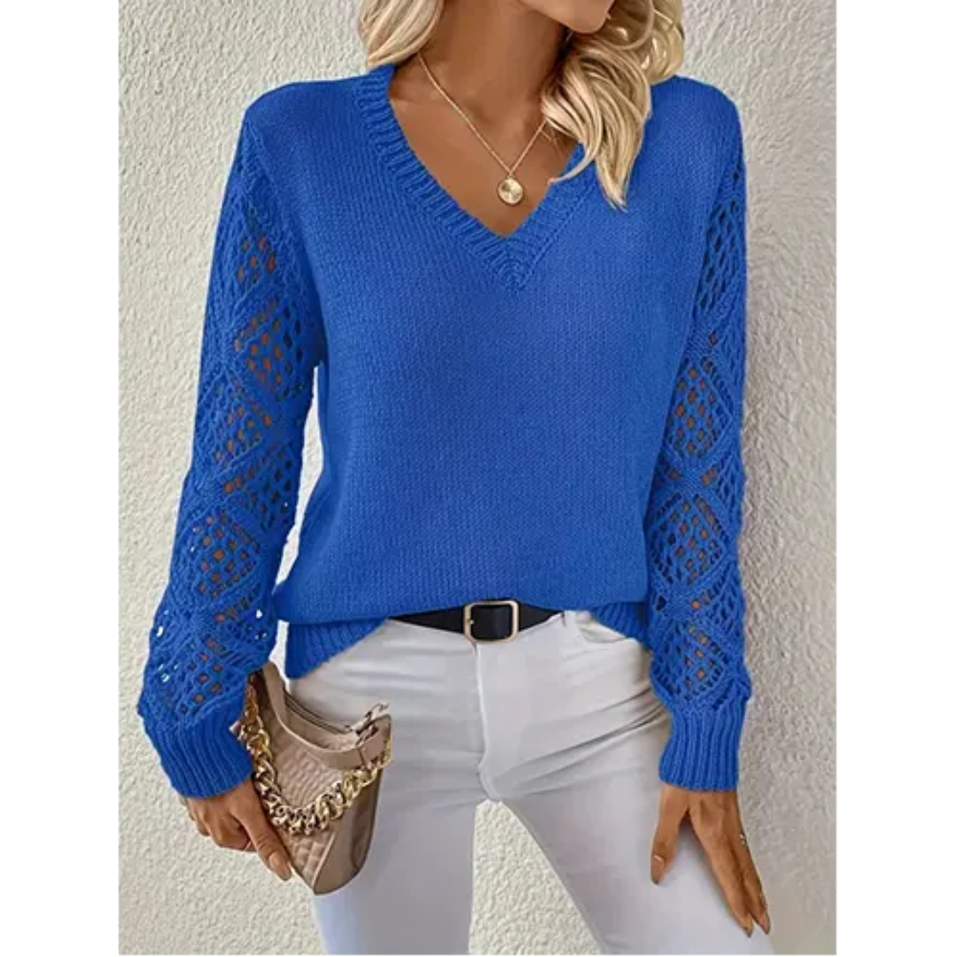 Women's Long-Sleeve V-Neck Sweater