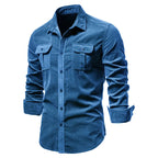 Camisa de pana de corte ajustado para hombre