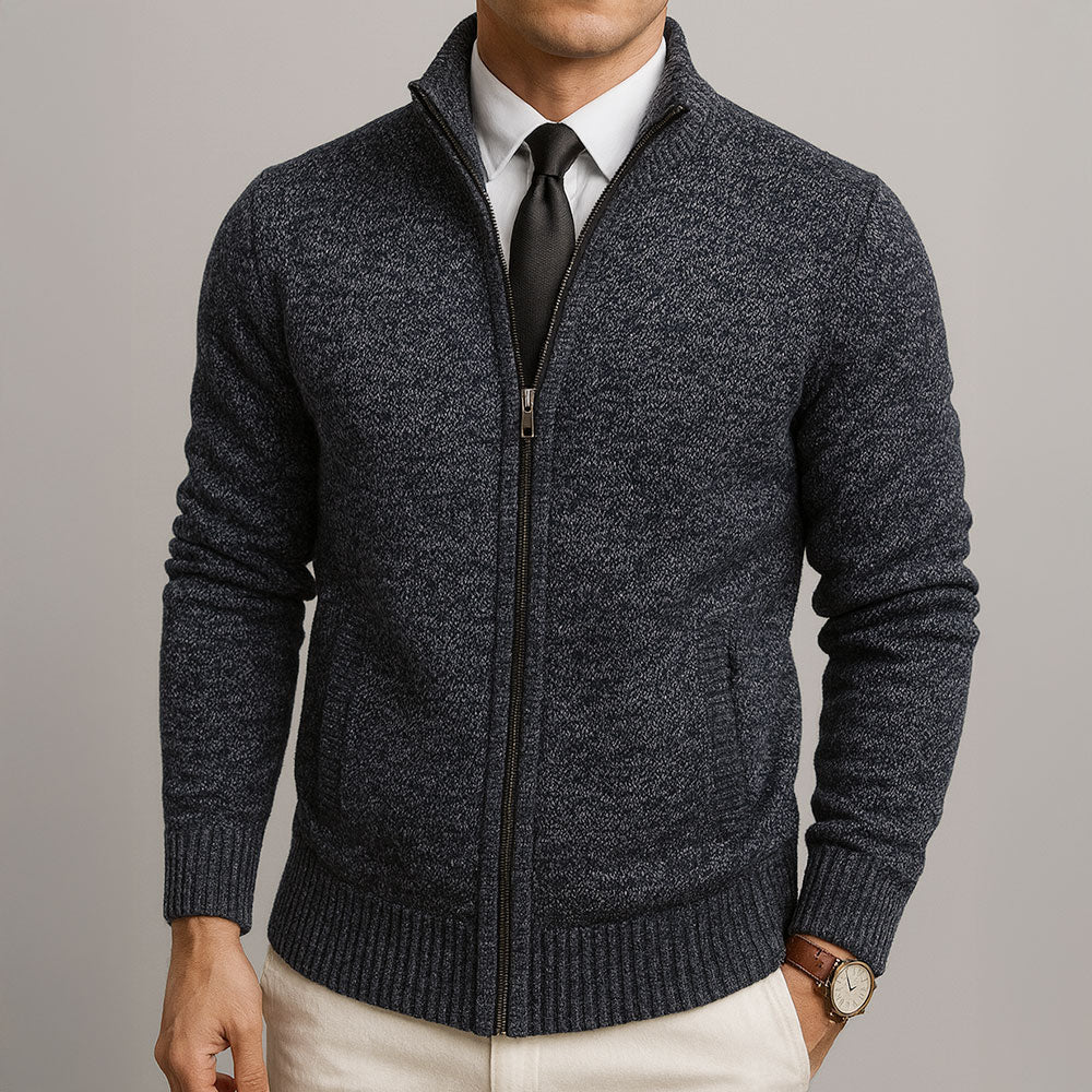 Cardigan homme laine coupe ajustée élégance raffinée hiver