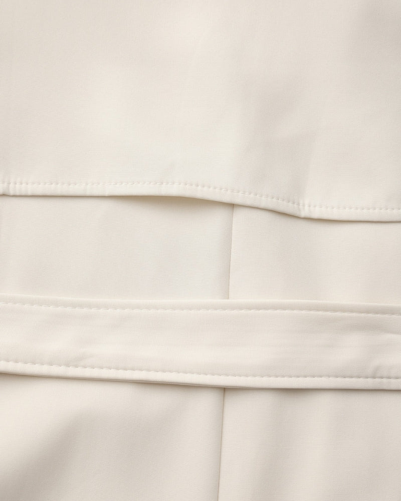 Trench-Coat Ceinture Amovible Larges Revers pour Femme