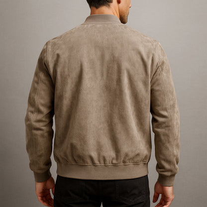 Veste homme daim véritable coupe urbaine moderne