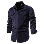 Camisa de pana de corte ajustado para hombre