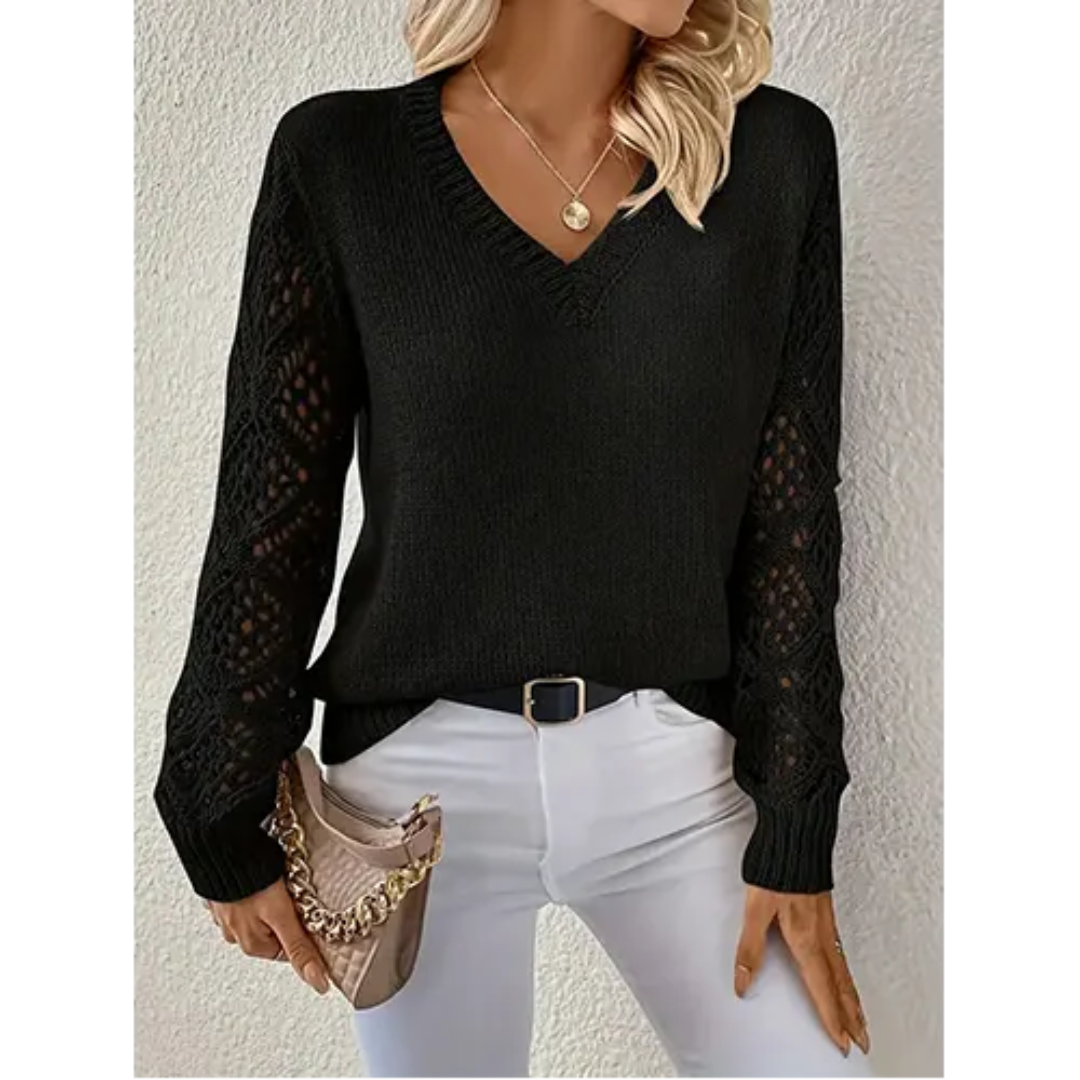 Women's Long-Sleeve V-Neck Sweater