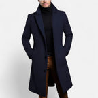 Cappotto classico da uomo monopetto con revers strutturati
