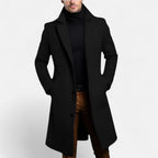 Cappotto classico da uomo monopetto con revers strutturati