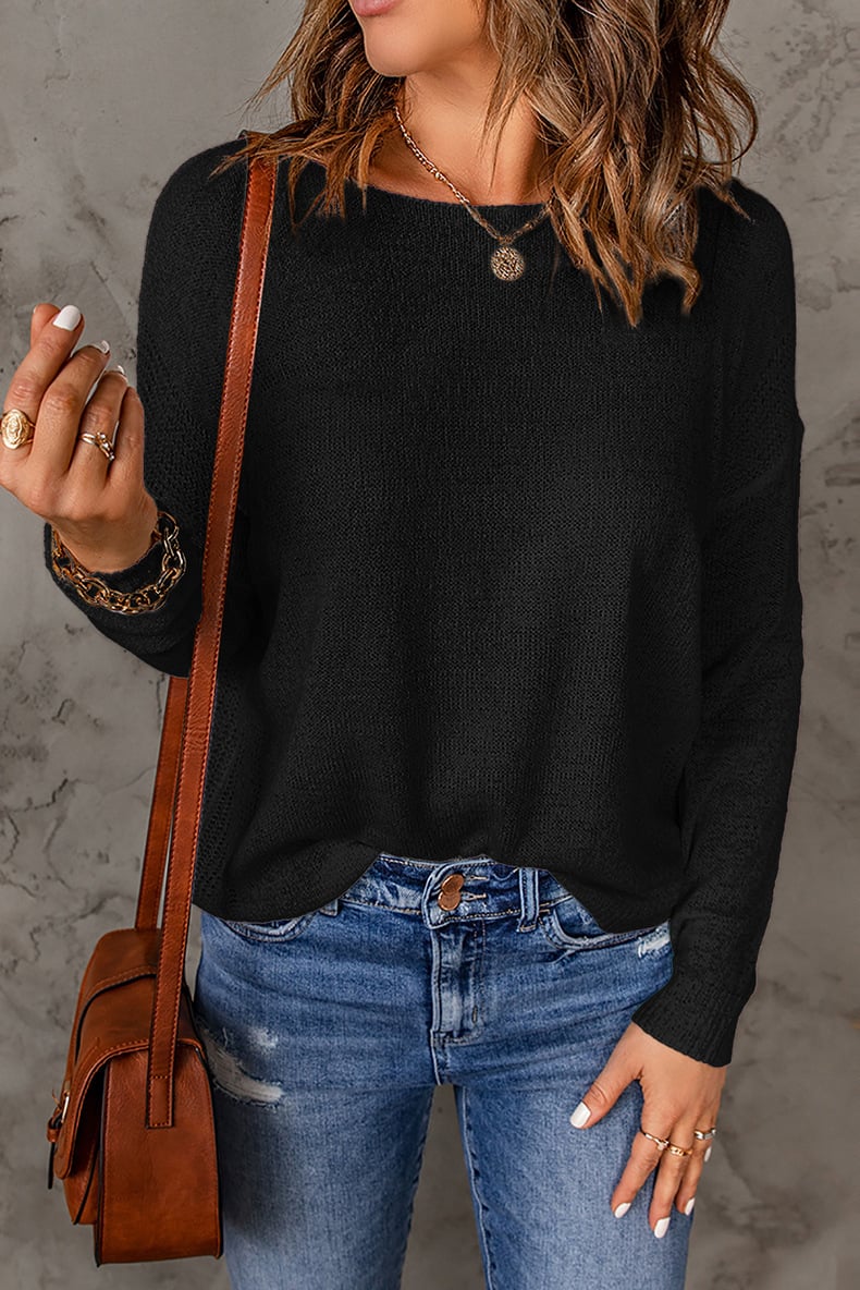 Women's Relaxed-Fit Crew-Neck Wool Sweater