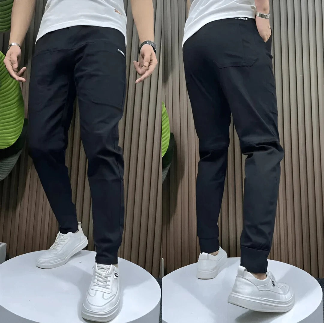 Pantalon cargo homme élastique flexible coupe décontractée
