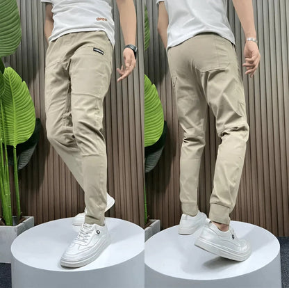 Pantalon cargo homme élastique flexible coupe décontractée