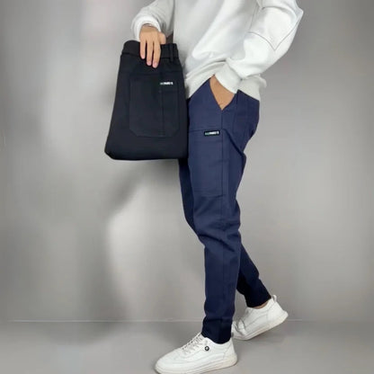 Pantalon cargo homme élastique flexible coupe décontractée