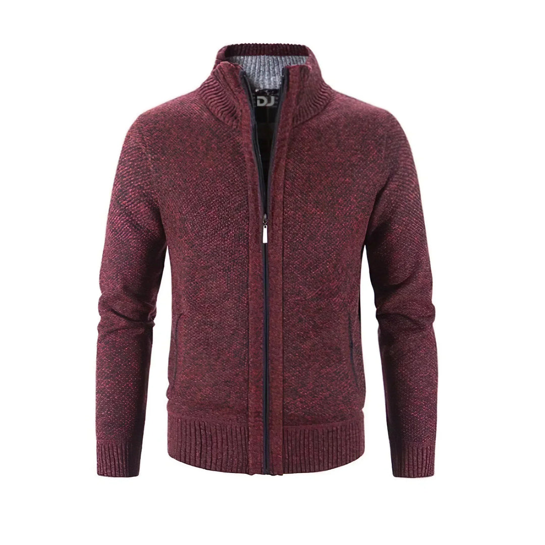 Cardigan zippé homme maille regular fit chaud élégant