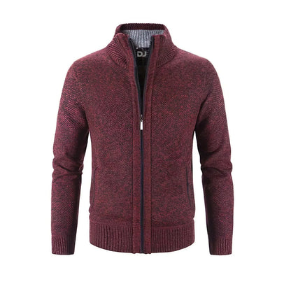 Cardigan zippé homme maille regular fit chaud élégant