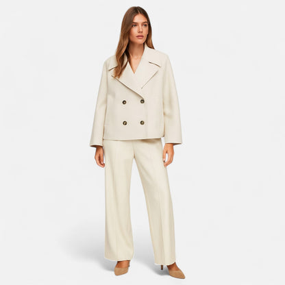 Veste en Laine Silhouette Architecturée pour Femme