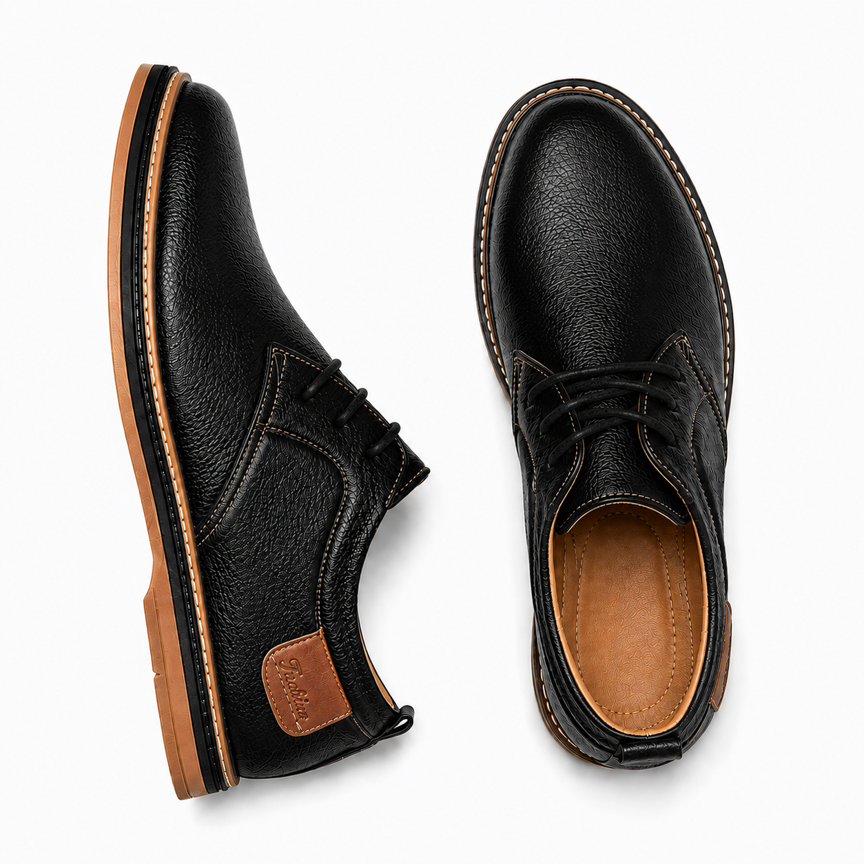 Chaussures homme cuir véritable fait main coutures artisanales