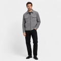 Giacca oversize da uomo in finta pelle scamosciata con revers e zip