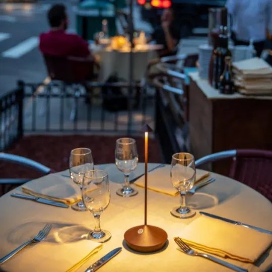 Lampe de table LED sans fil dimmable et étanche pour intérieur et extérieur