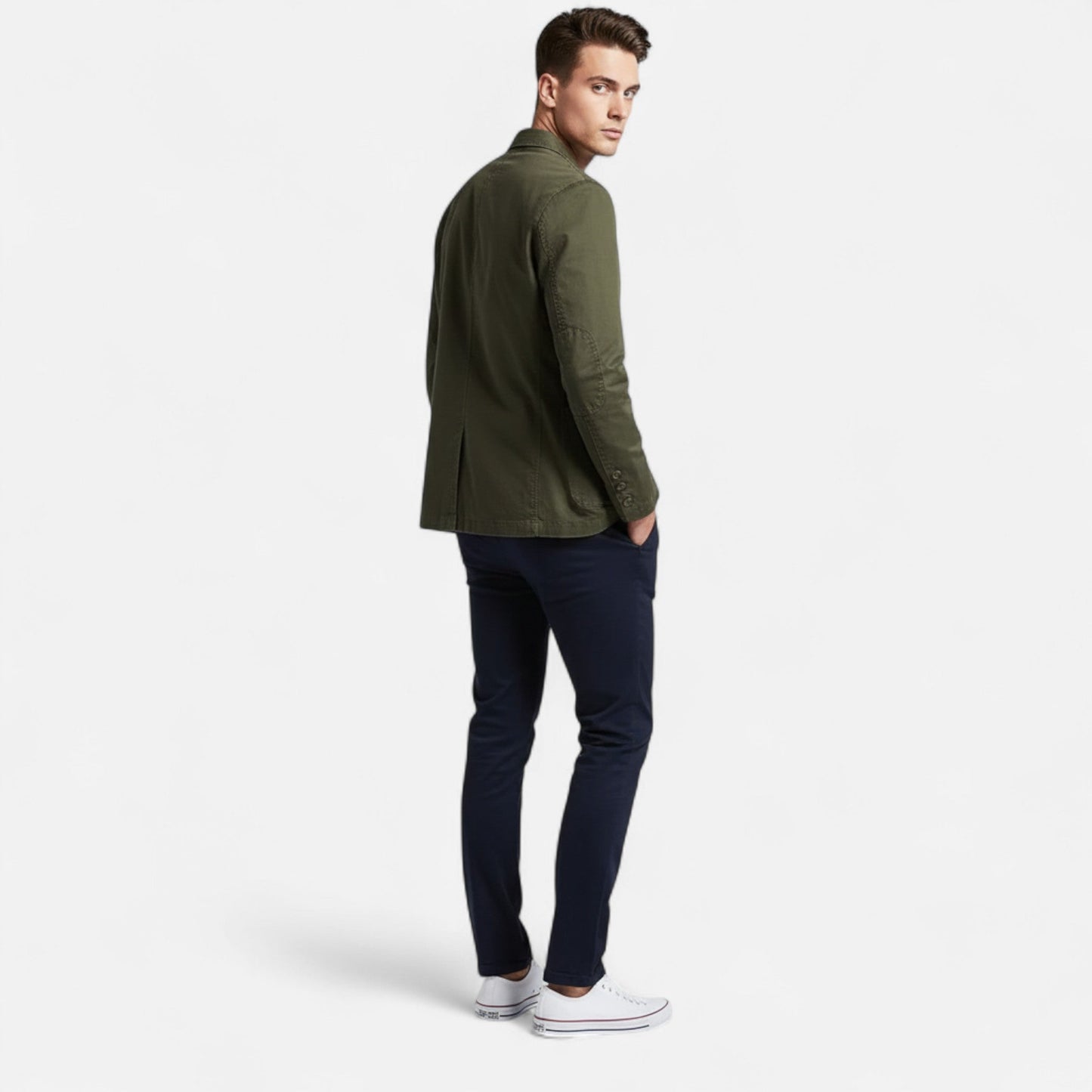 Blazer homme grande taille trois boutons style tailleur italien
