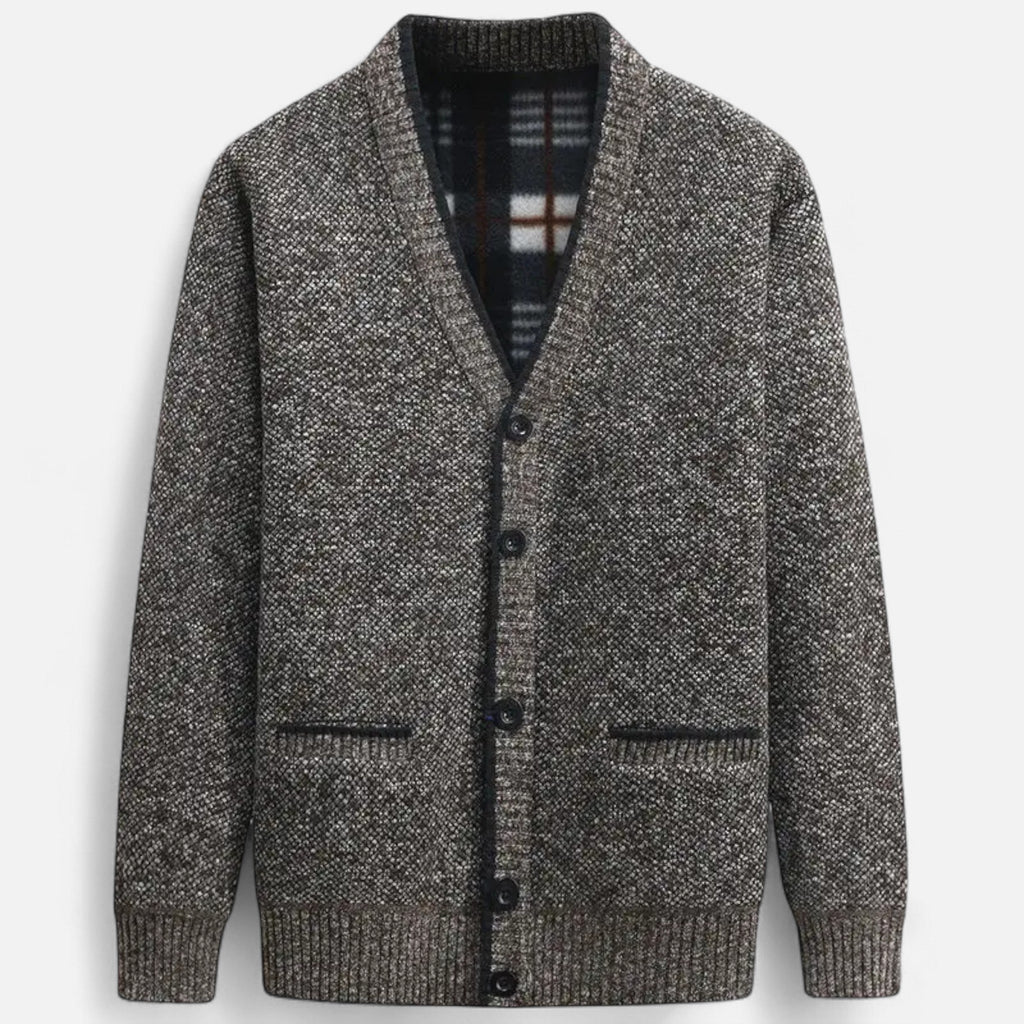 Cárdigan de punto para hombre, de corte regular y elegante