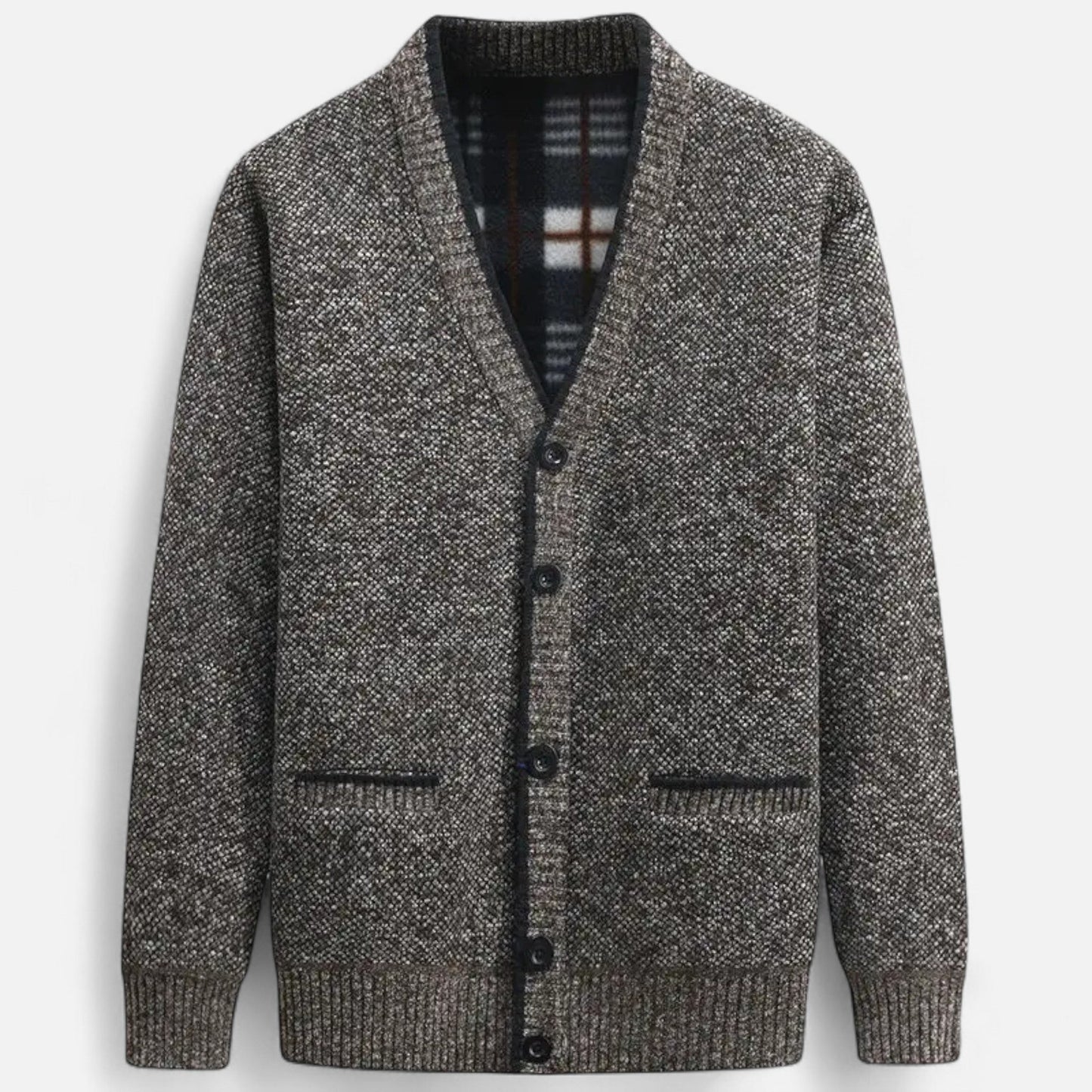Cardigan homme maille tricotée coupe régulière élégant