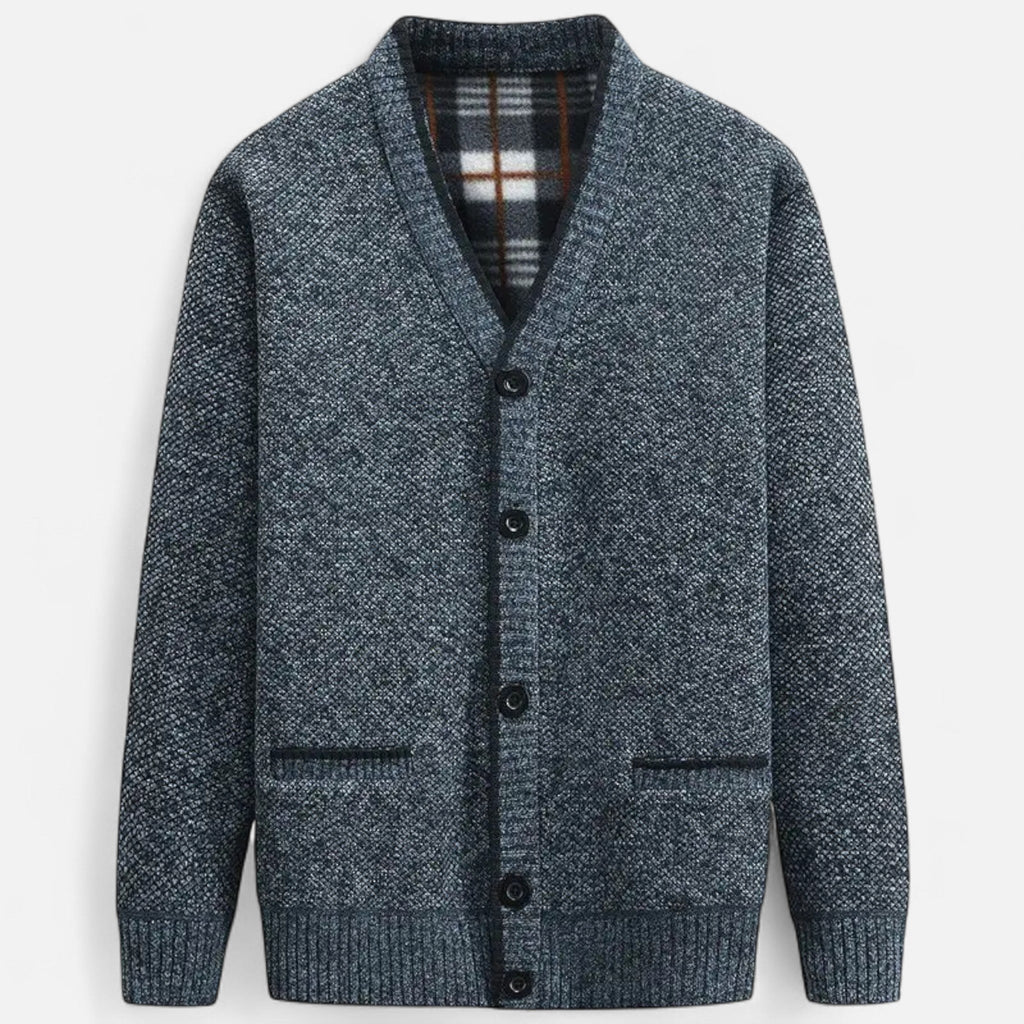 Cárdigan de punto para hombre, de corte regular y elegante