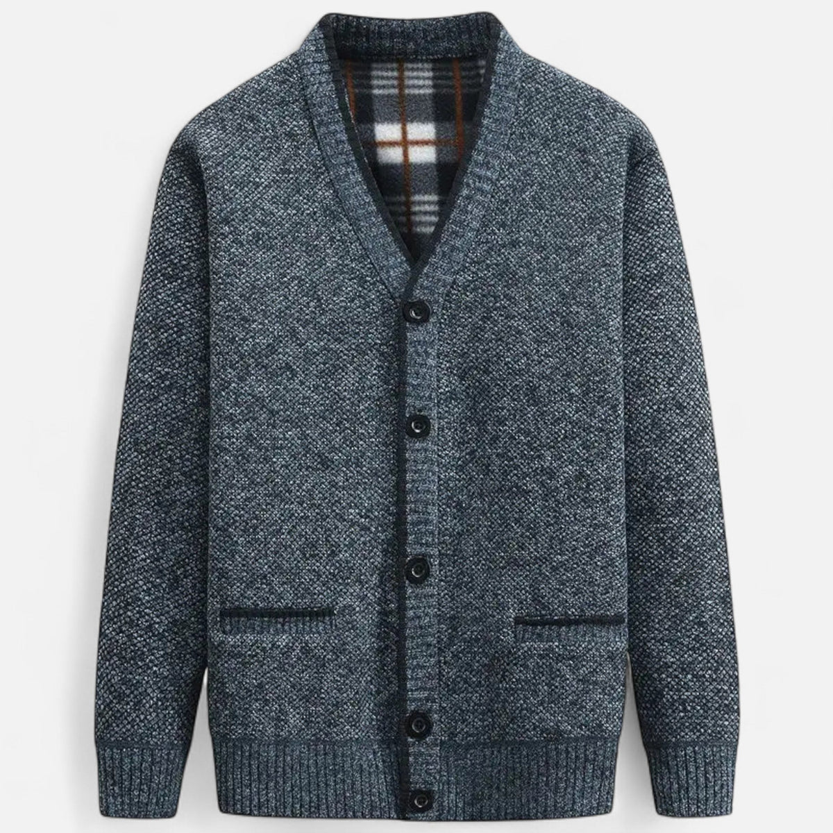 Cardigan homme maille tricotée coupe régulière élégant