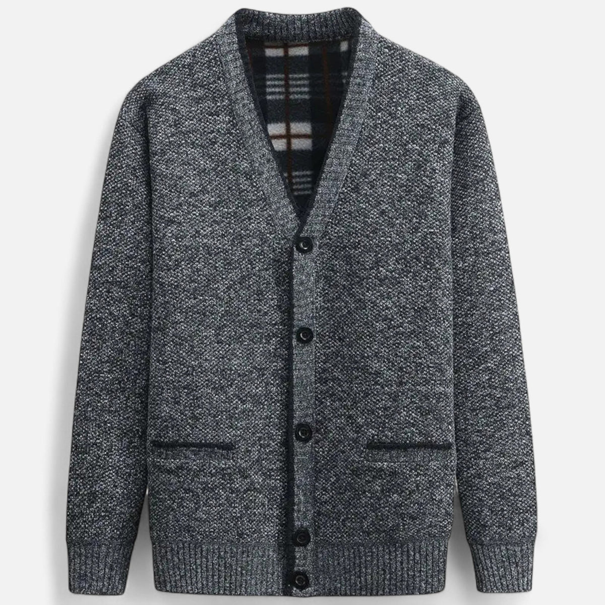 Cardigan homme maille tricotée coupe régulière élégant
