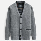 Cárdigan de punto para hombre, de corte regular y elegante