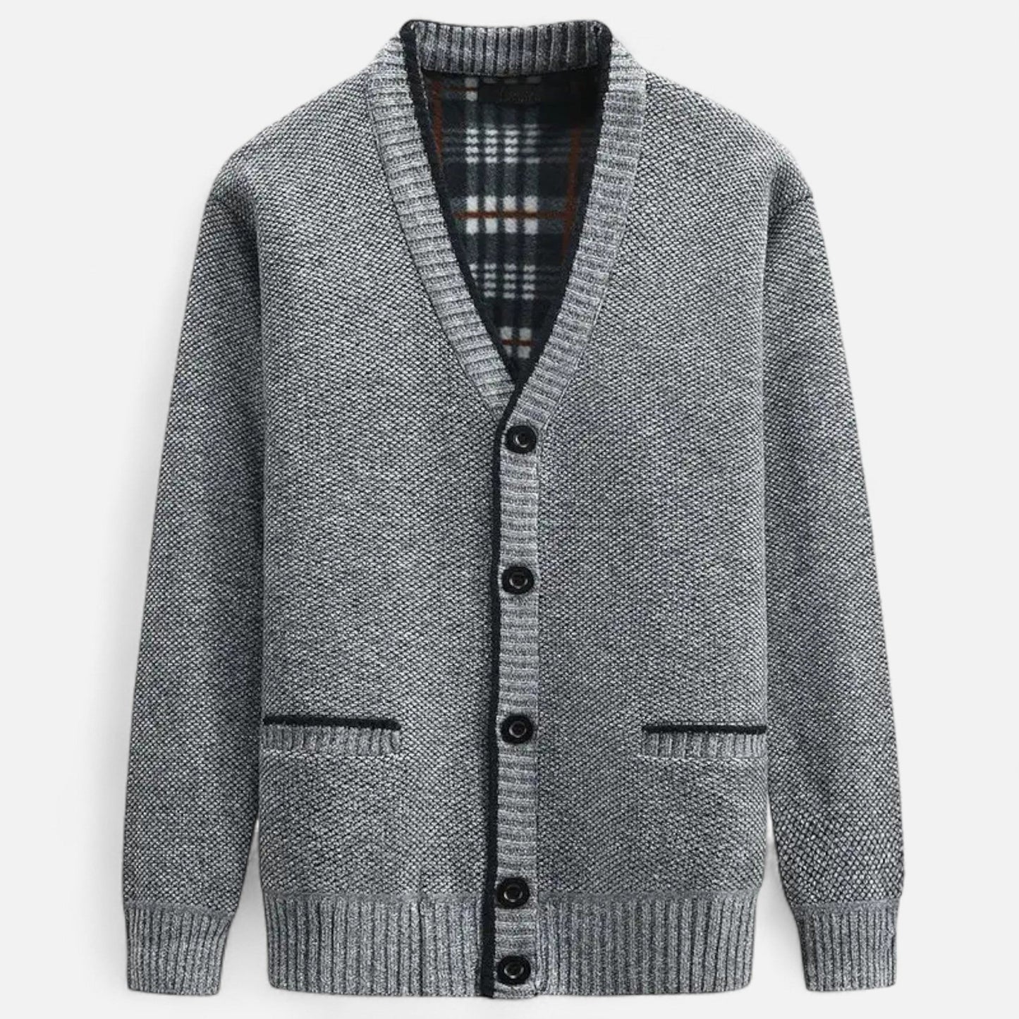 Cardigan homme maille tricotée coupe régulière élégant