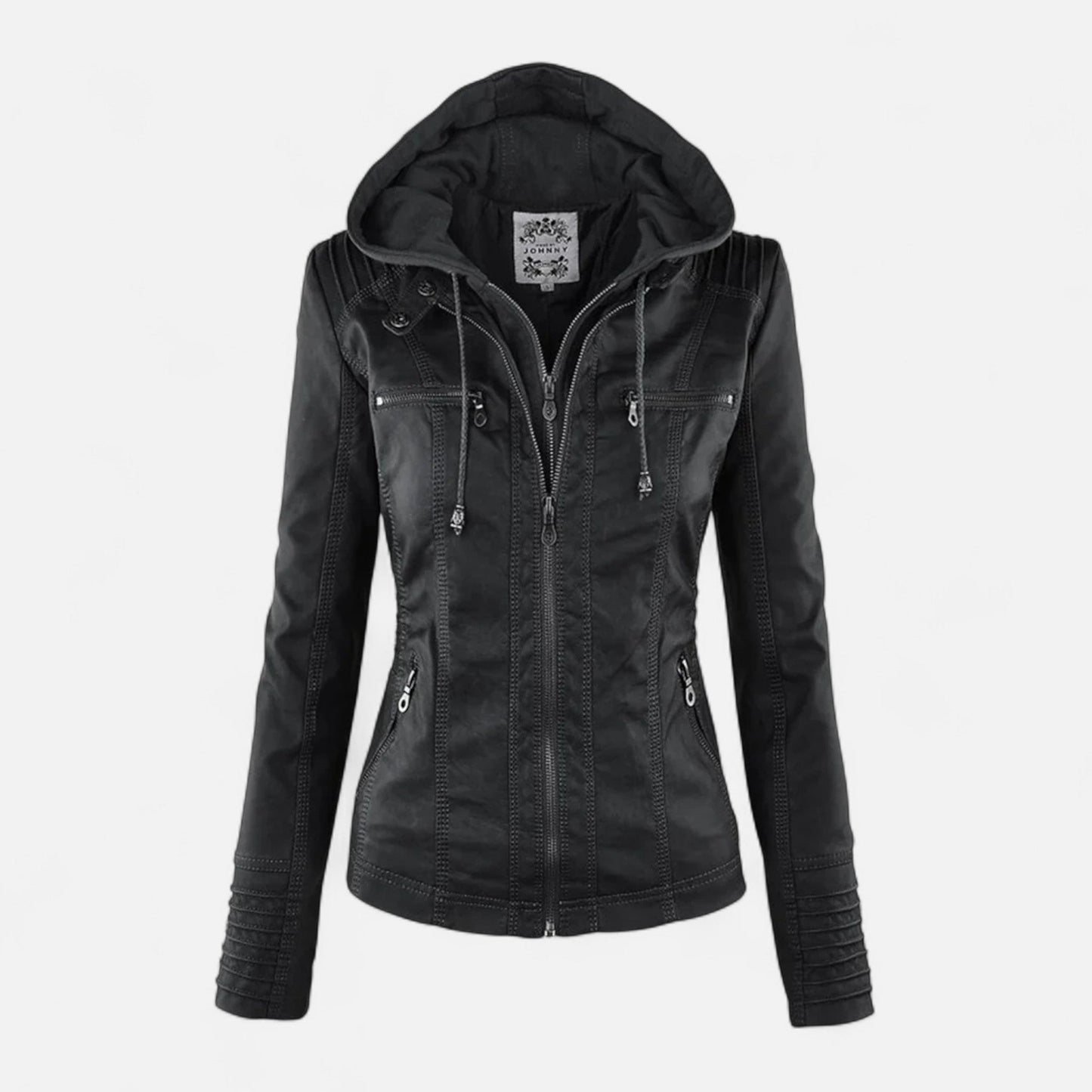 Veste en Cuir Pleine Fleur Silhouette Féminine Ajustée pour Femme