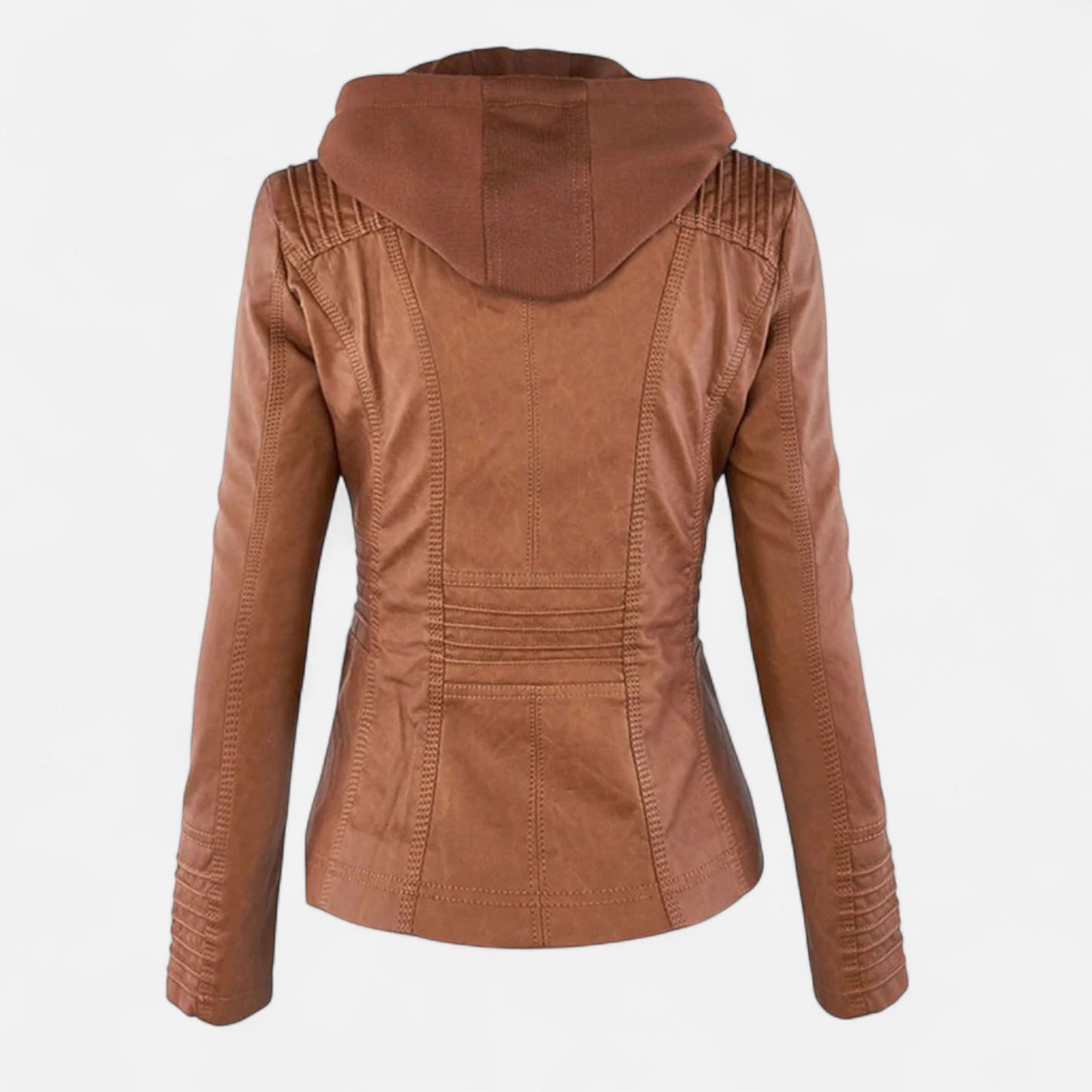 Veste en Cuir Pleine Fleur Silhouette Féminine Ajustée pour Femme