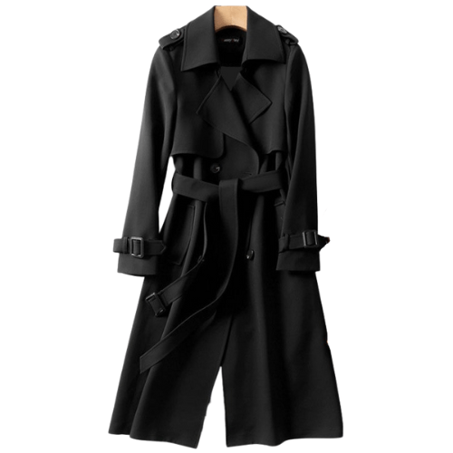 Trench da donna con spalline e vita sagomata