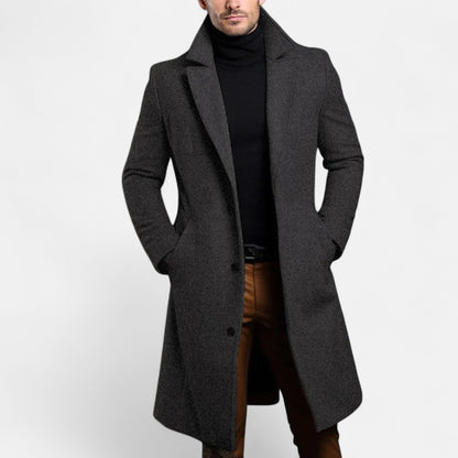 Manteau Classique Simple Boutonnage Revers Structurés pour Homme