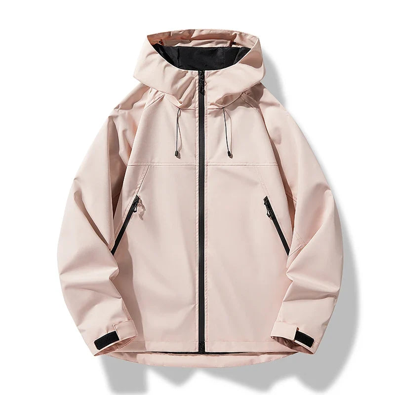 Veste shell homme imperméable coupe-vent capuche outdoor