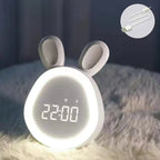 Réveil enfant en forme de lapin avec veilleuse LED dimmable