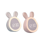 Réveil enfant en forme de lapin avec veilleuse LED dimmable